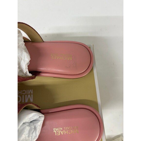 Michael Kors Women's Pink Izzy Thong Slide Flat Sandals Slip On Sz 6.5M - Picture 6 of 7